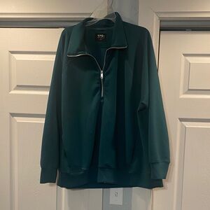 Abercrombie & Fitch Teal Half-Zip Sweatshirt